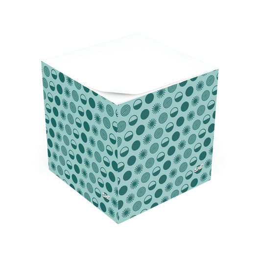 Equality Check Circles Aquamarine - Note Cube