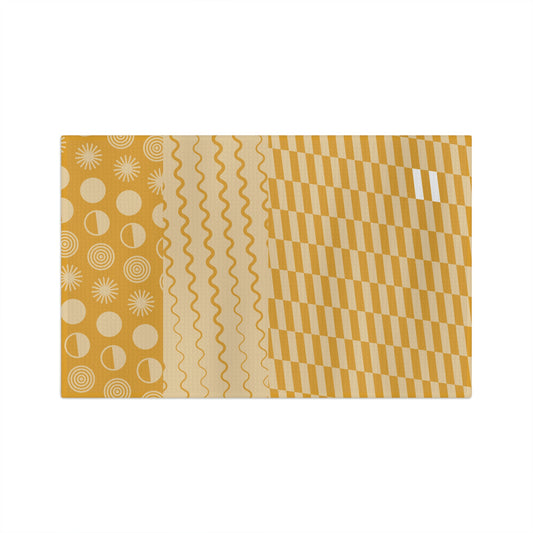 Equality Check Mixed Pattern Gold - Soft Tea Towel