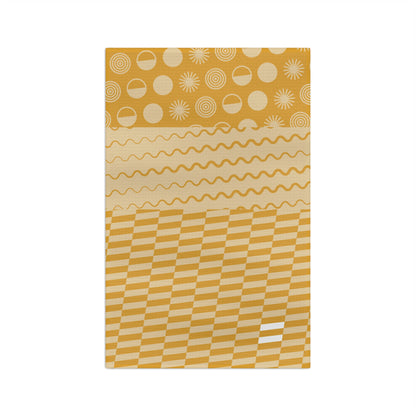 Equality Check Mixed Pattern Gold - Soft Tea Towel