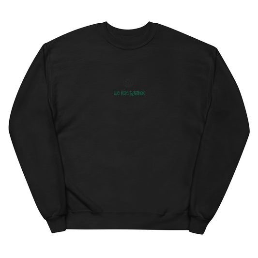 We Rise Together - Black Unisex fleece sweatshirt